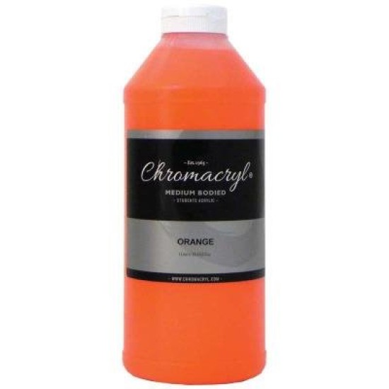Chromacryl Acrylic Paint Student 1 Litre Orange