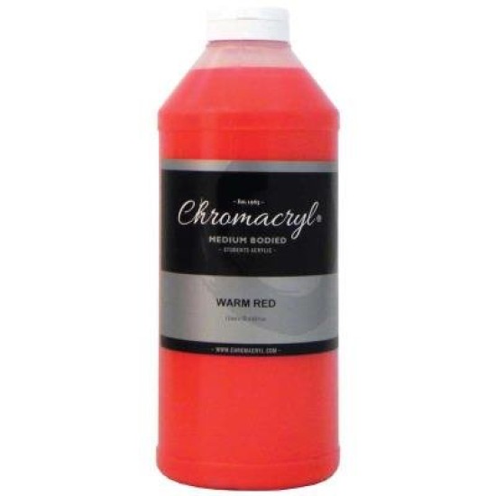 Chromacryl Acrylic Paint Student 1 Litre Warm Red