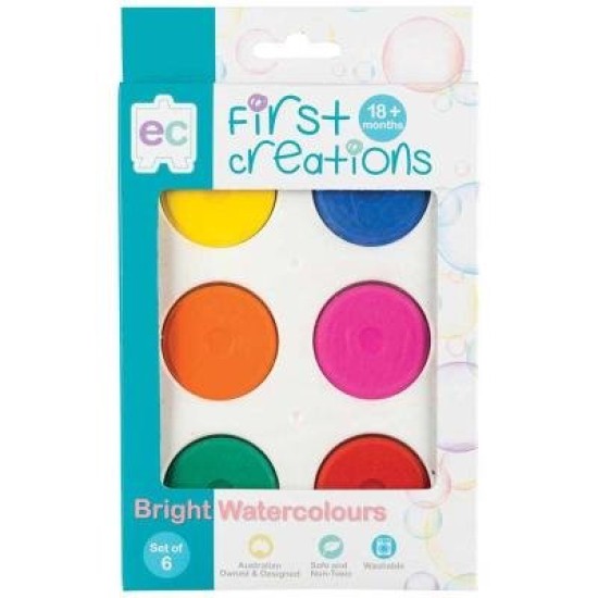 EC First Creations Bright Watercolours Set 6