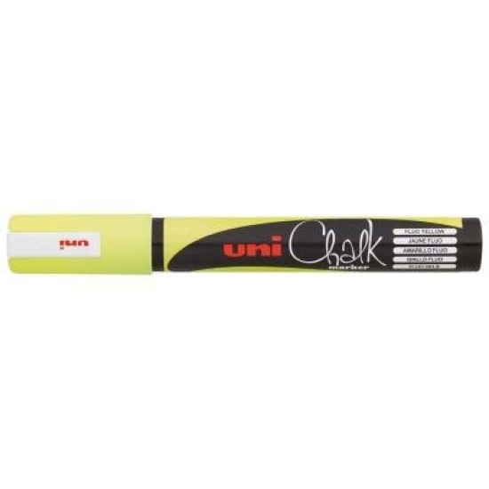 Uni Chalk Marker 1.8-2.5mm Bullet Tip Fluoro Orange PWE-5M