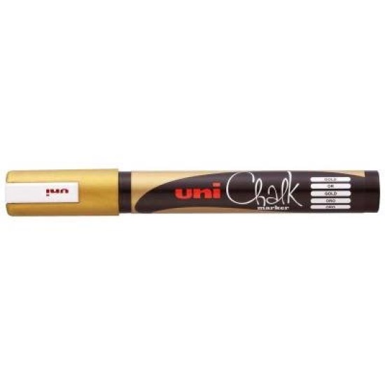 Uni Chalk Marker 1.8-2.5mm Bullet Tip Silver PWE-5M