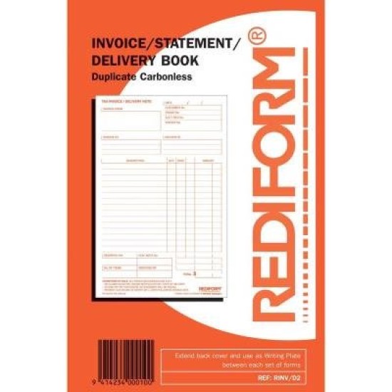 Rediform Book RTINV/2 Invoice Statement Duplicate 50 Leaf
