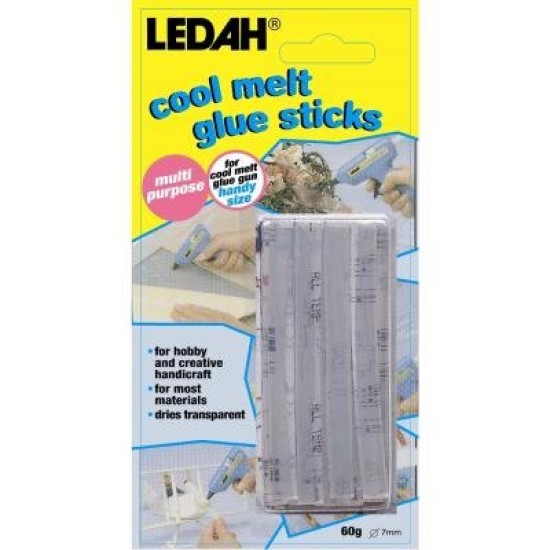 Ledah Cool-Melt Glue Sticks Clear 7mm 14pc