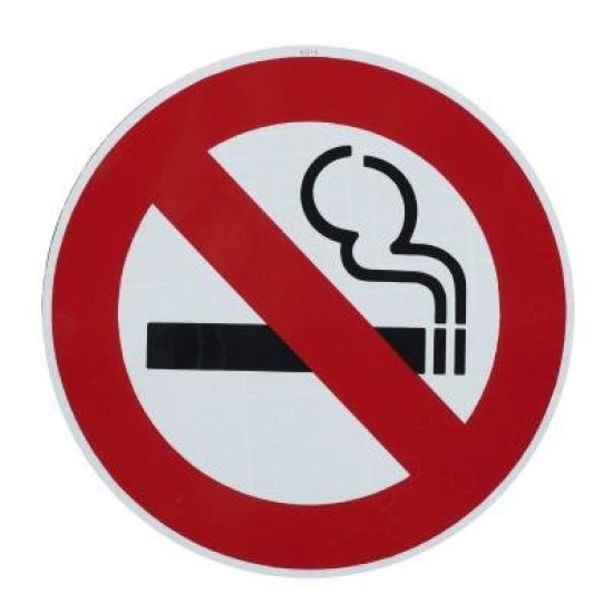 S/Adh Sign No Smoking (Symb) 225mm Round