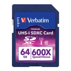 Verbatim Premium+ SDXC UHS-I 600x Card 64GB