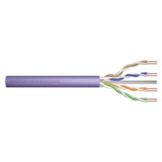 Digitus CAT6 UTP Installation Cable AWG23/1 305m Purple