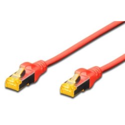 Digitus S-FTP CAT6A Patch Lead - 0.5M Red