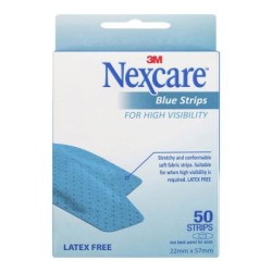Nexcare Comfort Blue Plasters 22mm x 57mm Pkt/50