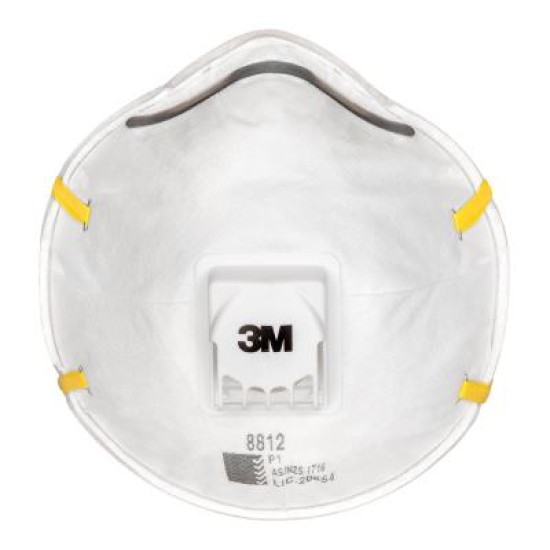 3M Respirator Valved Particulate 8812 P1, Pack of 10