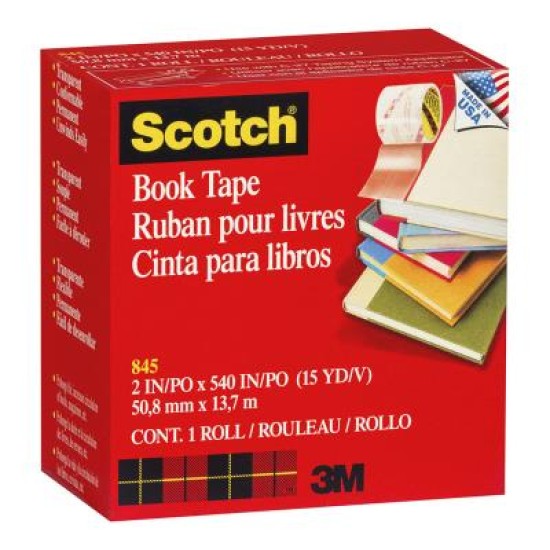 Scotch Tape Book Repair 845 50mmx13.7m Transparent