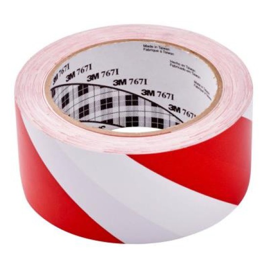 3M Vinyl Tape 767 50mm x 33m Red/White