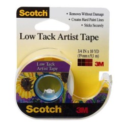 Scotch Artist Tape FA2020 Low Tack 19mm x 9.1m on dispenser