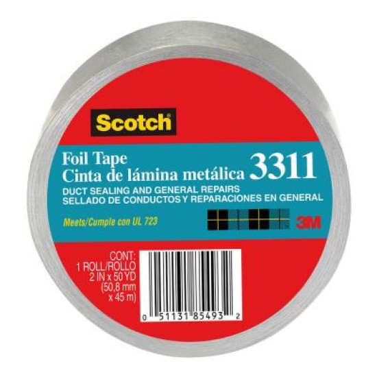 Scotch Foil Tape 3311 Silver 50.8mm x 9.14m Roll