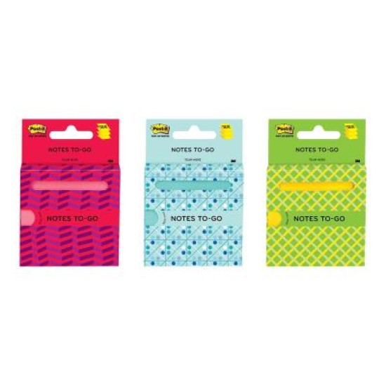 Post-it Notes 3030-NTG-Mx 76x76mm Notes To Go 90 sheets