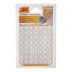 3M Bumpon Furniture Protection SJ5312 Clear, Pack of 56