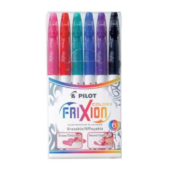 Pilot Frixion Colours Erasable Markers, Pack of 6 (SW-FC-S6) HS
