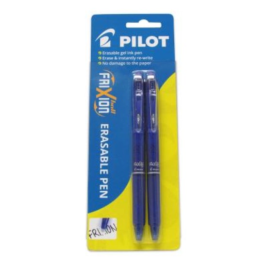Pilot Frixion Clicker Erasable Fine Blue, Pack of 2 HS