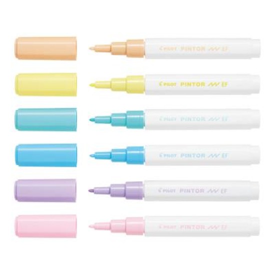 Pilot Pintor Marker Extra Fine Pastel, Pack of 6
