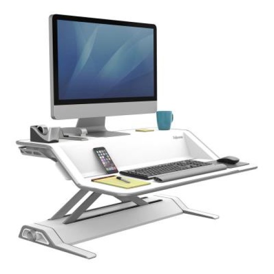 Fellowes Lotus Sit Stand Workstation White