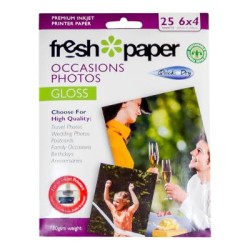 Fresh Photo Paper 180gsm Gloss 6x4 Pack 25