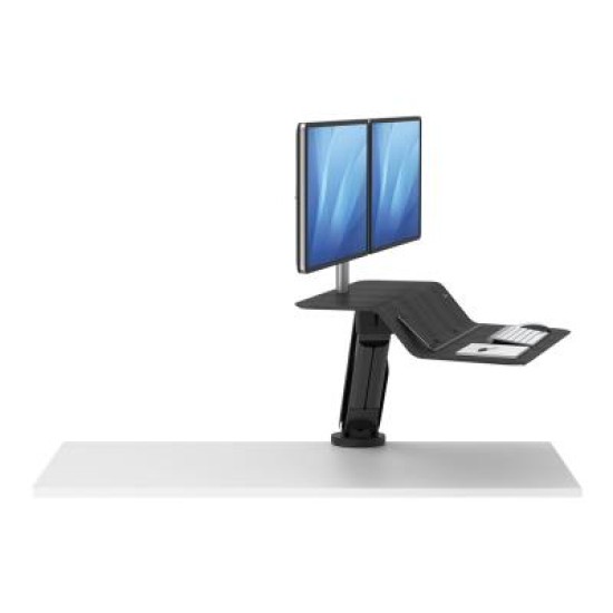 Fellowes Lotus RT Dual Monitor Sit Stand Workstation Black