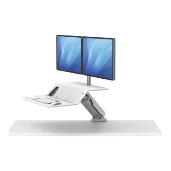 Fellowes Lotus RT Dual Monitor Sit Stand Workstation White