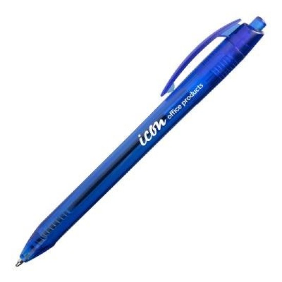 Icon Ballpoint Retractable Pen Triangular Blue