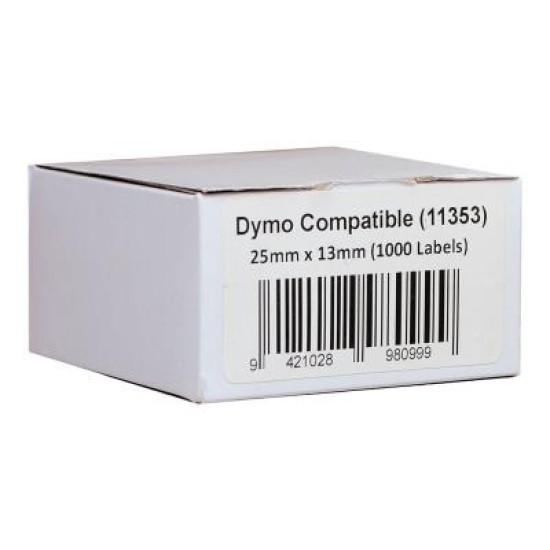 Icon Compatible Dymo LW Labels 25x13mm 1000 Roll