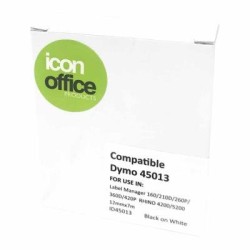 Icon Compatible Dymo D1 Label Tape 12mmx7m Black on White