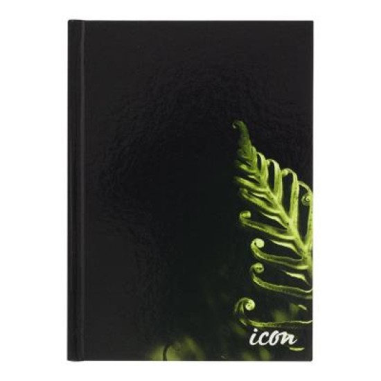 Icon Casebound Hard Cover Notebook A5 Black 200 pg