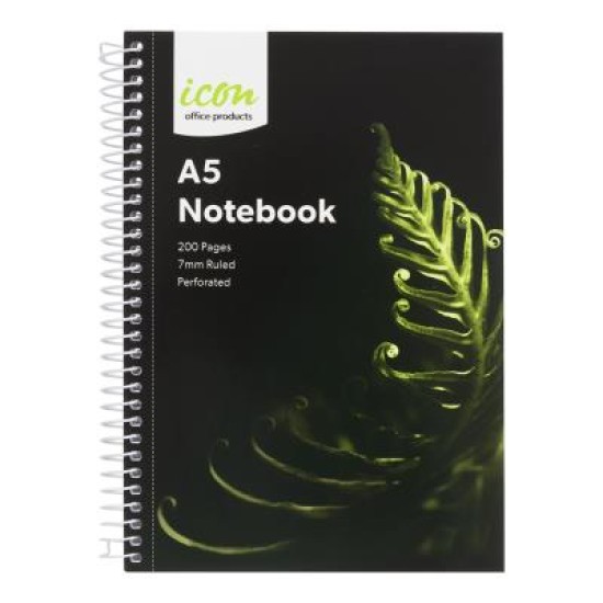 Icon Spiral Notebook A5 Soft cover 200 pg