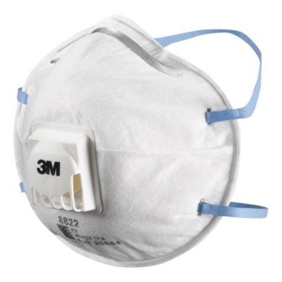 3M Respirator Valved Particulate 8822 P2, Pack of 10