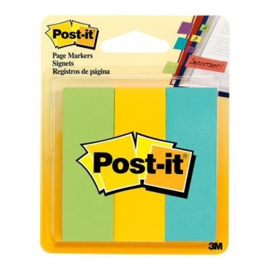 Post-it Page Markers 5221 22x73mm Jaipur, Pack of 3