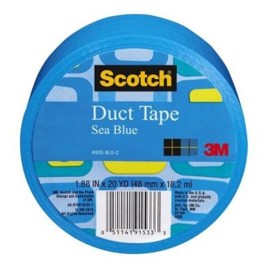 Scotch Duct Tape 920-BLU 48mm x 18.2m Sea Blue