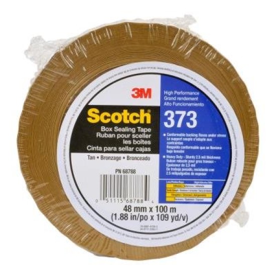 Scotch Packaging Tape 373 High Performance Tan 48mm x 100m