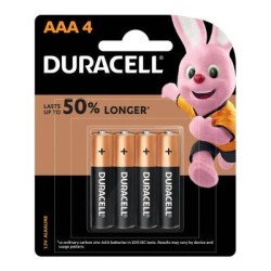 Duracell Coppertop Alkaline AAA Battery, Pack of 4