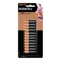 Duracell Coppertop Alkaline AAA Battery, Pack of 14