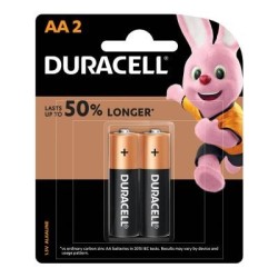 Duracell Coppertop Alkaline AA Battery, Pack of 2