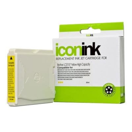 Icon Compatible Brother LC37 LC57 Yellow Ink Cartridge