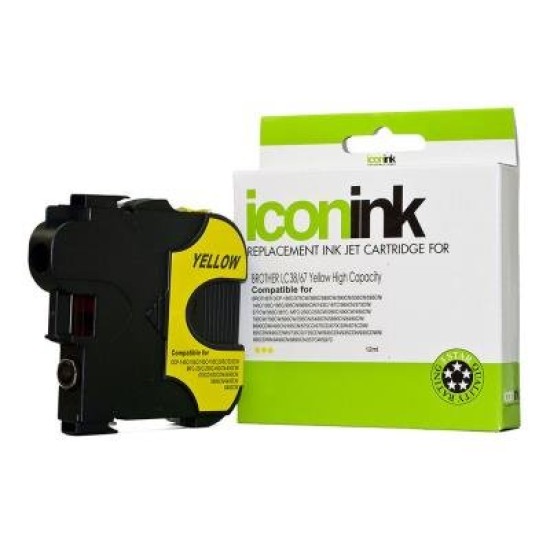 Icon Compatible Brother LC38 LC67 Yellow Ink Cartridge
