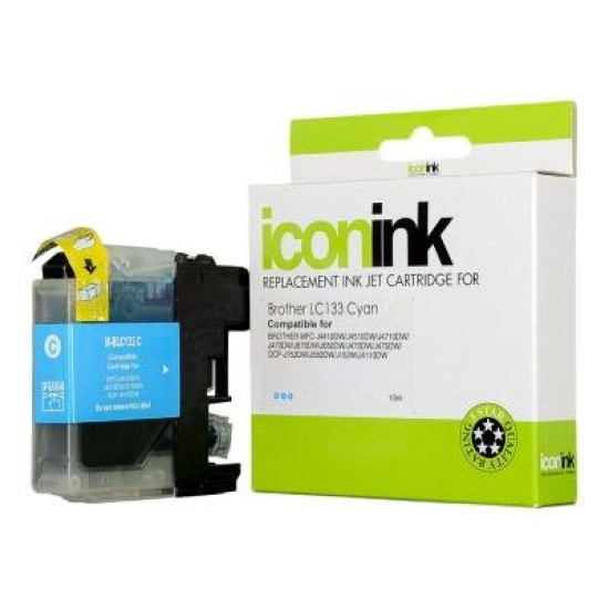 Icon Compatible Brother LC133 Cyan Ink Cartridge