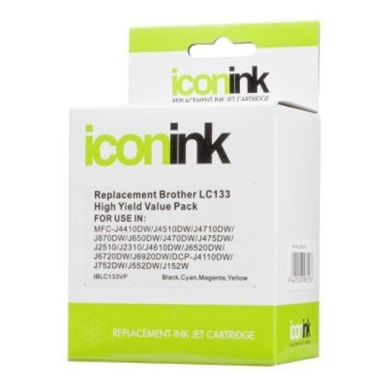 Icon Compatible Brother LC133 BCMY Ink Value Pack