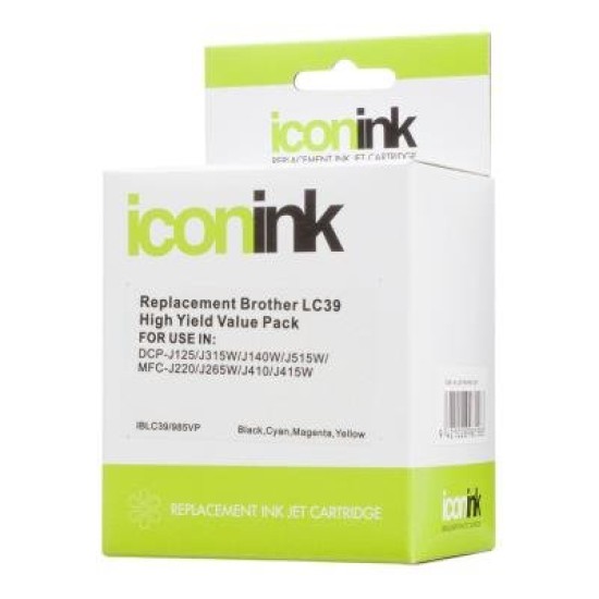 Icon Compatible Brother LC39 BCMY Ink Value Pack