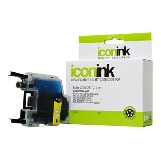 Icon Compatible Brother LC77 LC73 LC40 Cyan Ink Cartridge