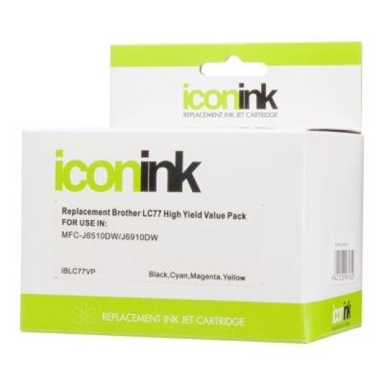 Icon Compatible Brother LC77XL BCMY Ink Value Pack