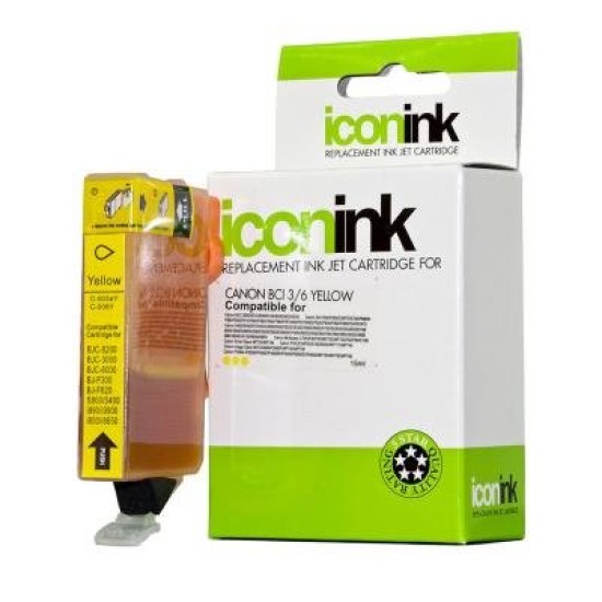Icon Compatible Canon BCI3 BCI6 Yellow Ink Cartridge