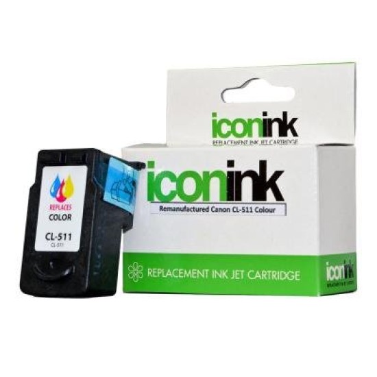 Icon Remanufactured Canon CL511 Colour Ink Cartridge
