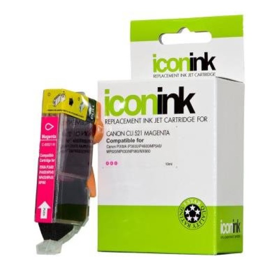 Icon Compatible Canon CLI521 Magenta Ink Cartridge