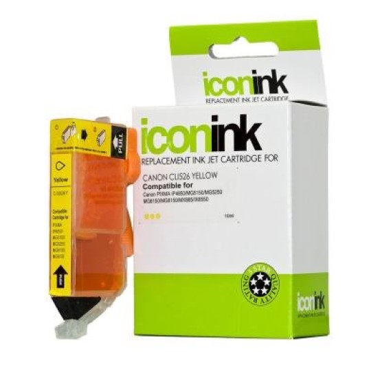 Icon Compatible Canon CLI526 Yellow Ink Cartridge