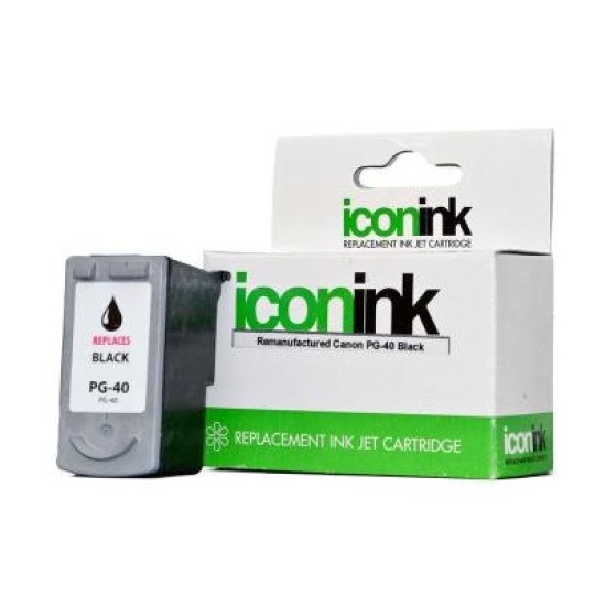 Icon Remanufactured Canon PG40 Black Ink Cartridge